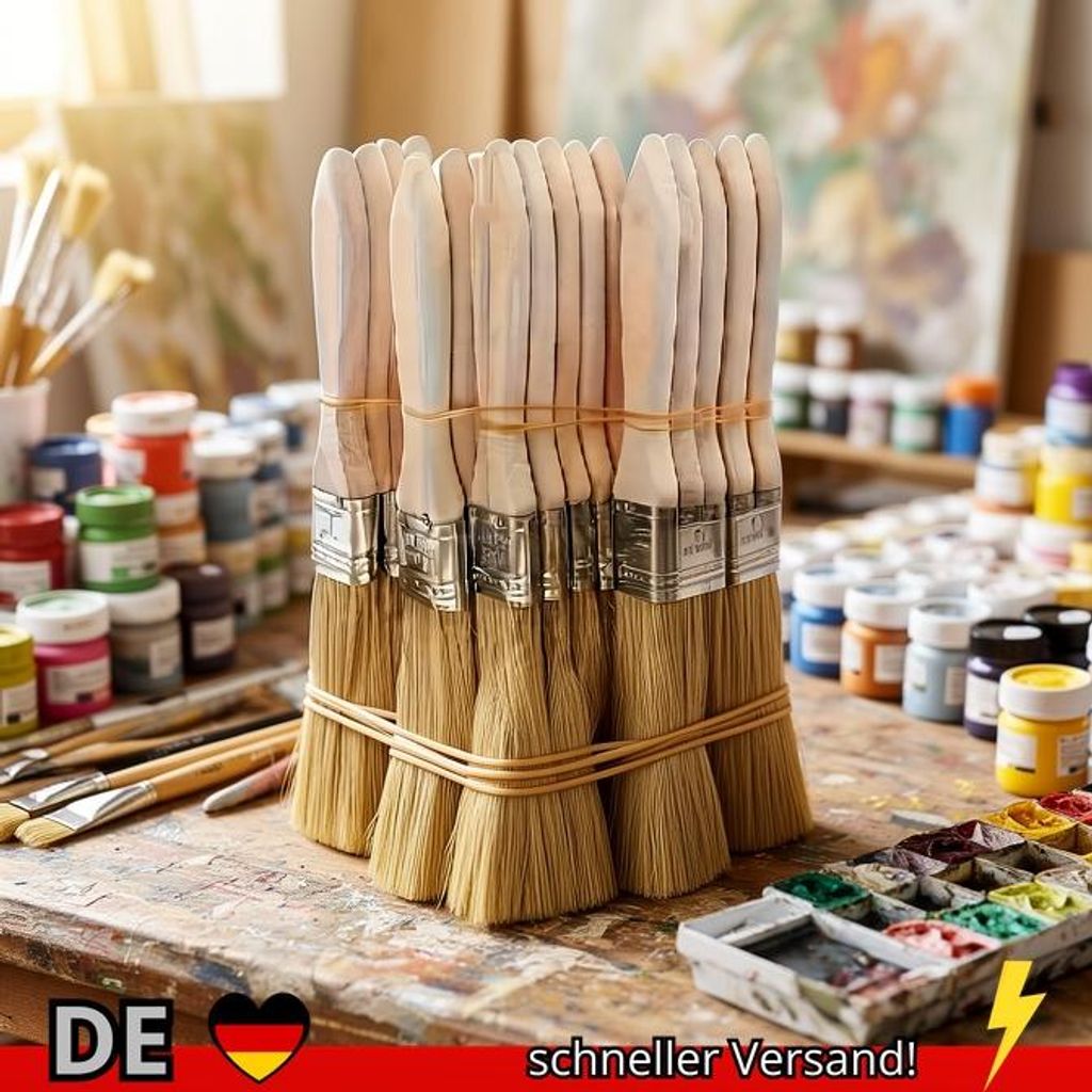 10-teilige Schweinemähtenpinsel Geeignet für Kunst Kunsthandwerk Verputzen