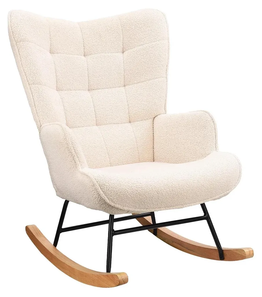 Fauteuil à bascule ergonomique beige : Confort optimal et assise confortable