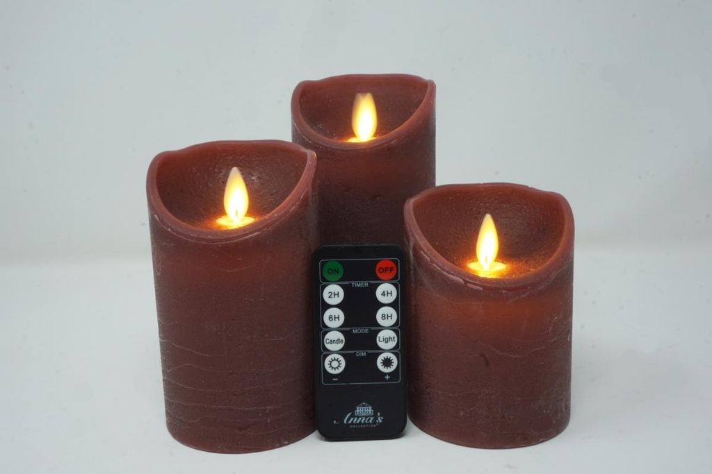 Anna's Collection Stumpfe Kerzen - 3x