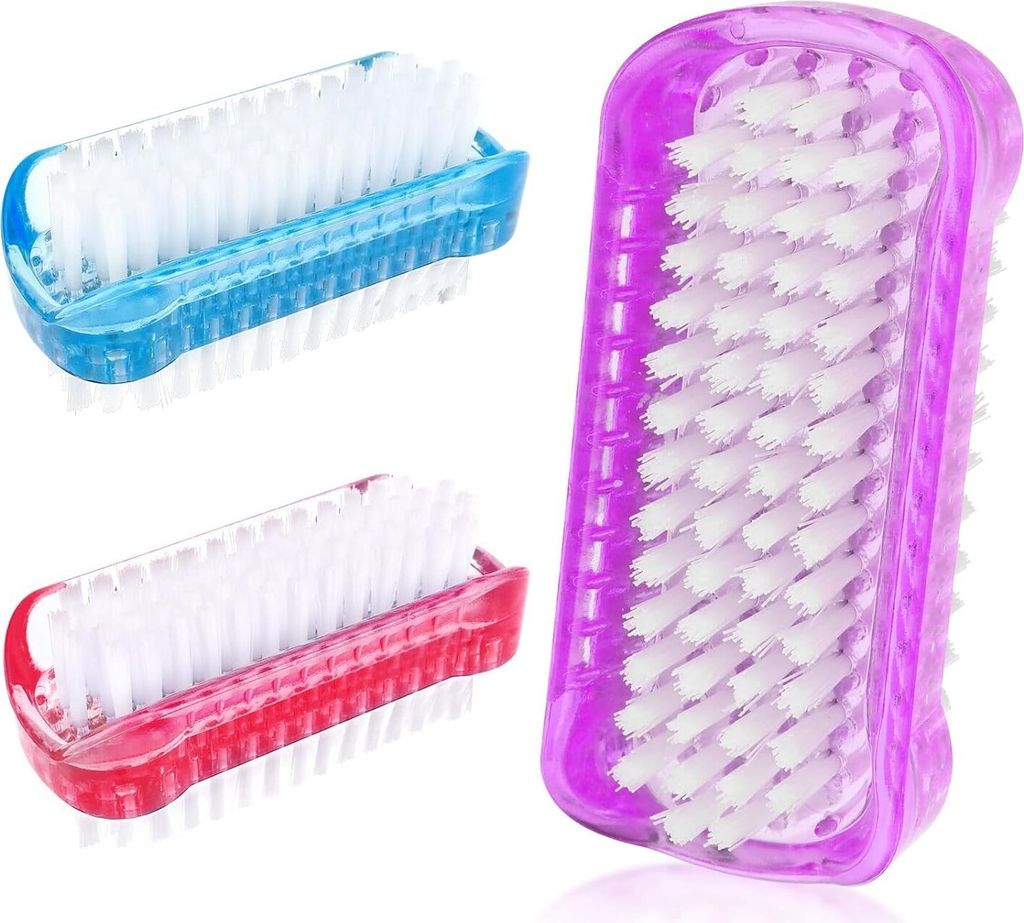 3 Stück Handbürste, Nagelbürste Doppelseitige Kunststof Handbürste Nagelbürsten Steifen Borsten Nagelbürsten Nail Brush Handwaschbürste fing...