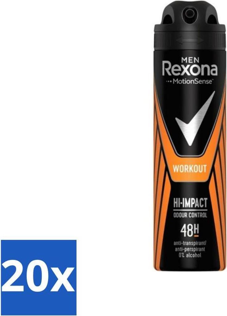 Rexona Men - MotionSense - Deodorant Spray - Antitranspirant - 150 ml - Vorteilspack - 20 Stücke