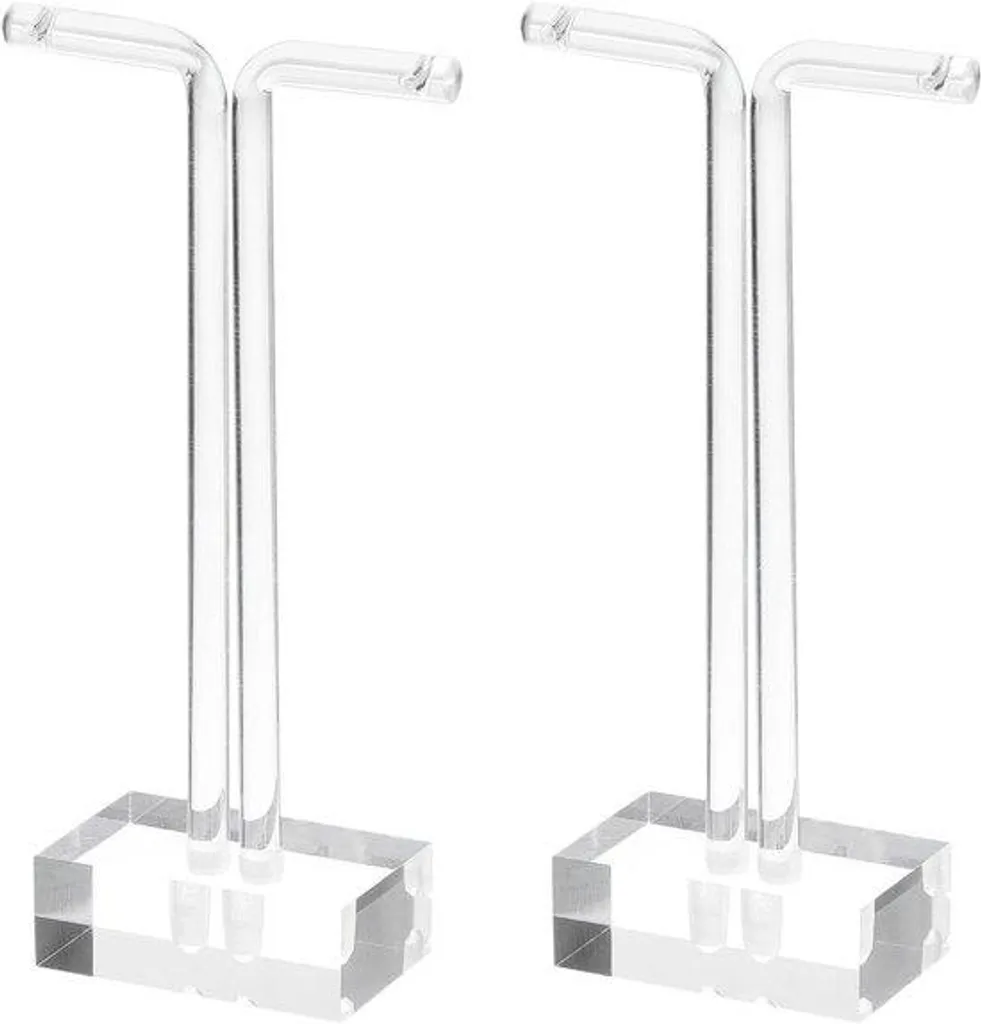 Range Boucles d'Oreilles Anti-Nœuds en Acrylique 12cm - Set de 2 Pièces