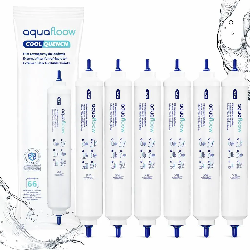 Cartouche filtrante pour frigo américain AquaFloow CoolQuench - Pack de 6