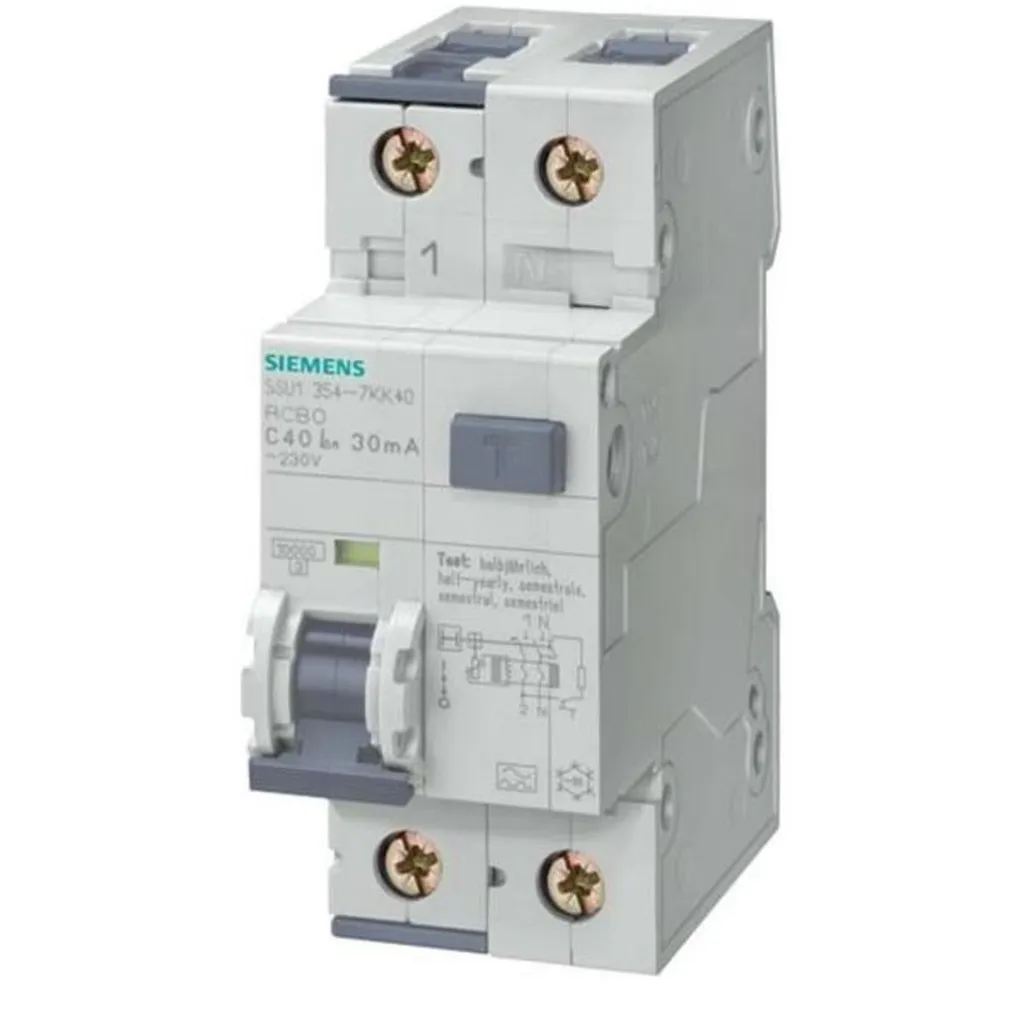 Siemens 5SU1354-6KK06 Disjoncteur Différentiel 2 Pôles 6A 30mA Type AC
