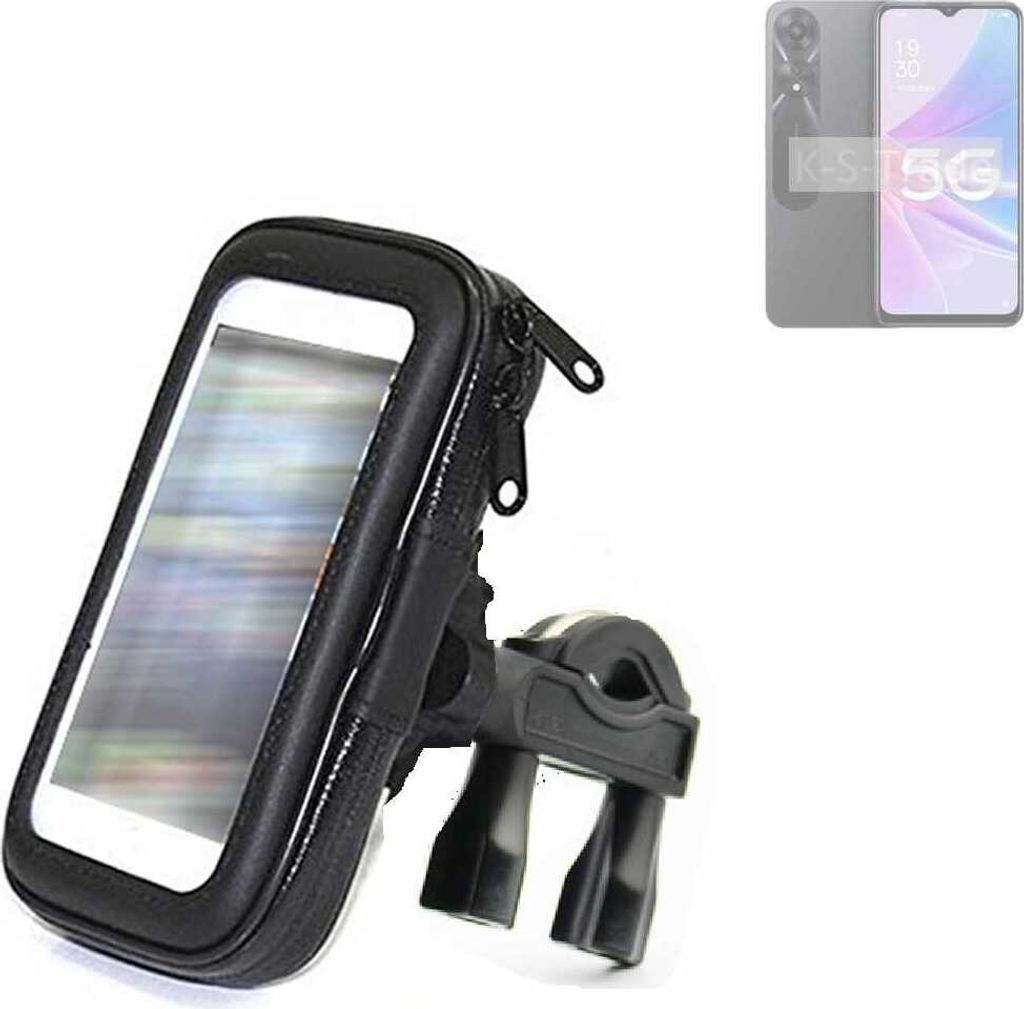 K-S-Trade Fahrrad-Halterung kompatibel mit Oppo A1 Energy Edition 5G Handy-Halterung Halter Lenkstange Fahrradhalterung Motorrad Bike Mount