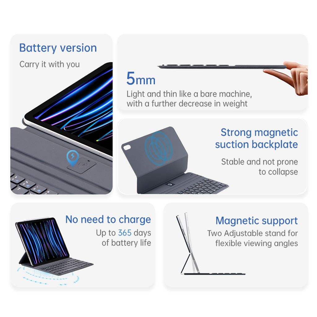 Pouzdro s klávesnicí kompatibilní s iPad 2022 10,9", Obrázek produktu 10