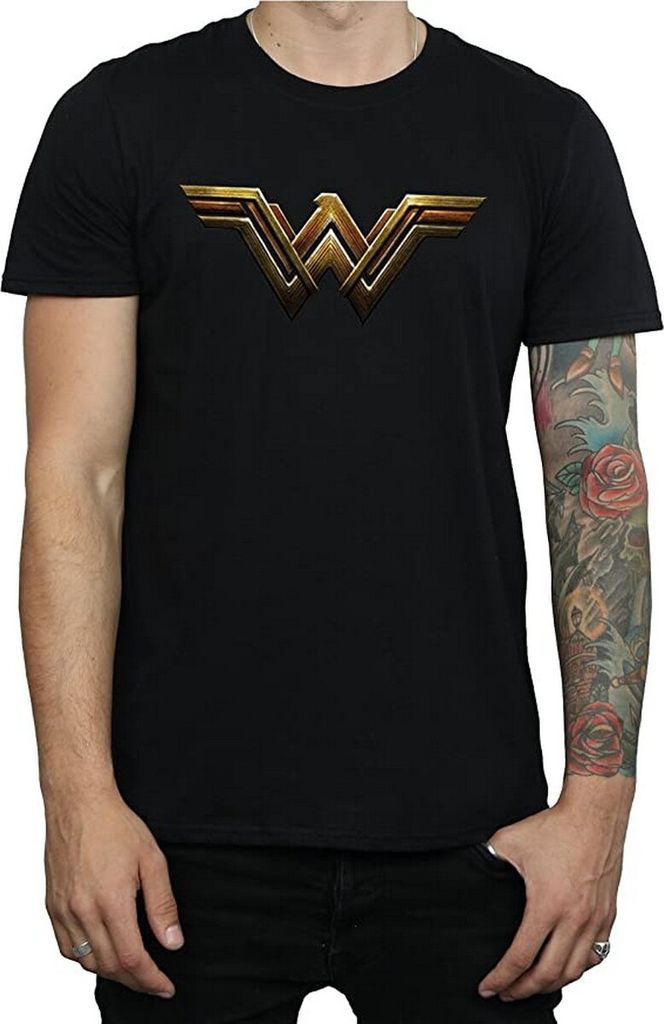 Wonder Woman - T-Shirt für Herren BI1596 (S) (Schwarz) Produktbild 