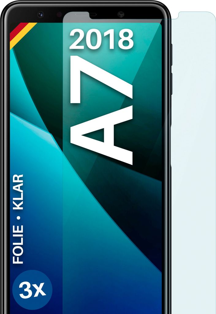 moex® 3x Schutzfolie kompatibel mit Samsung Galaxy A7 Produktbild 