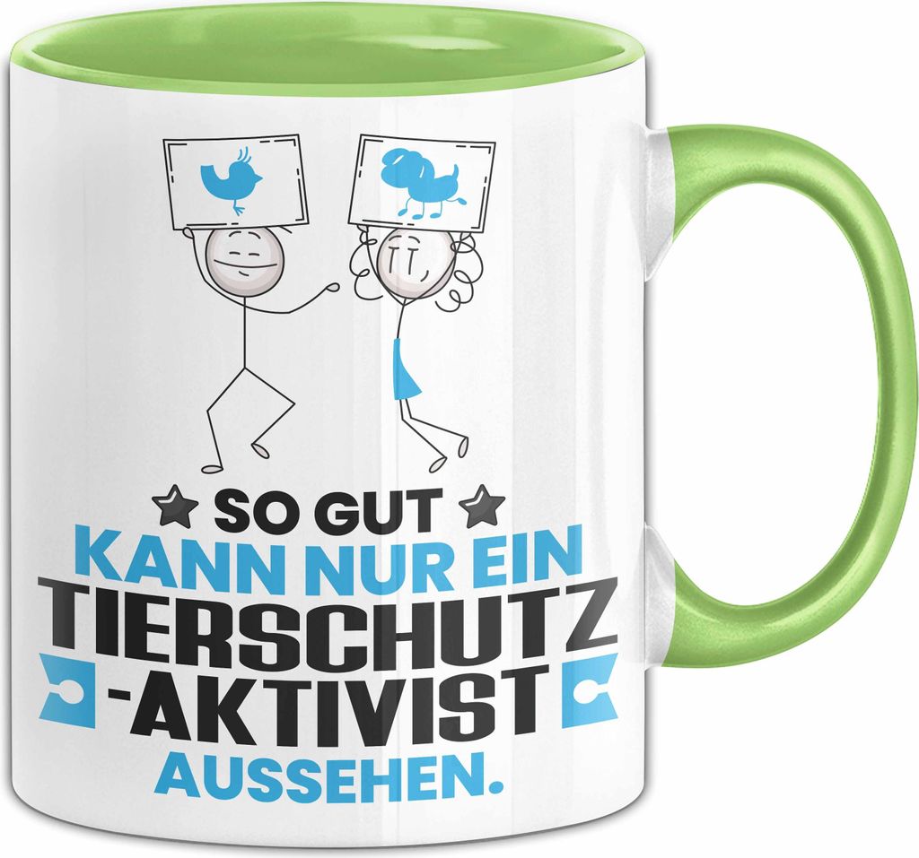 Tierschutzaktivist Geschenk Tasse So Gut Kann Nur Ein Tierschutzaktivist Aussehen Geschenkidee Kaffee-Becher (Grün)