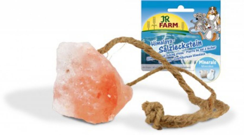 JR Farm Salzleckstein Region Himalaya, Zwergkaninchen, Salz, 80 g, Fest, Sichtverpackung