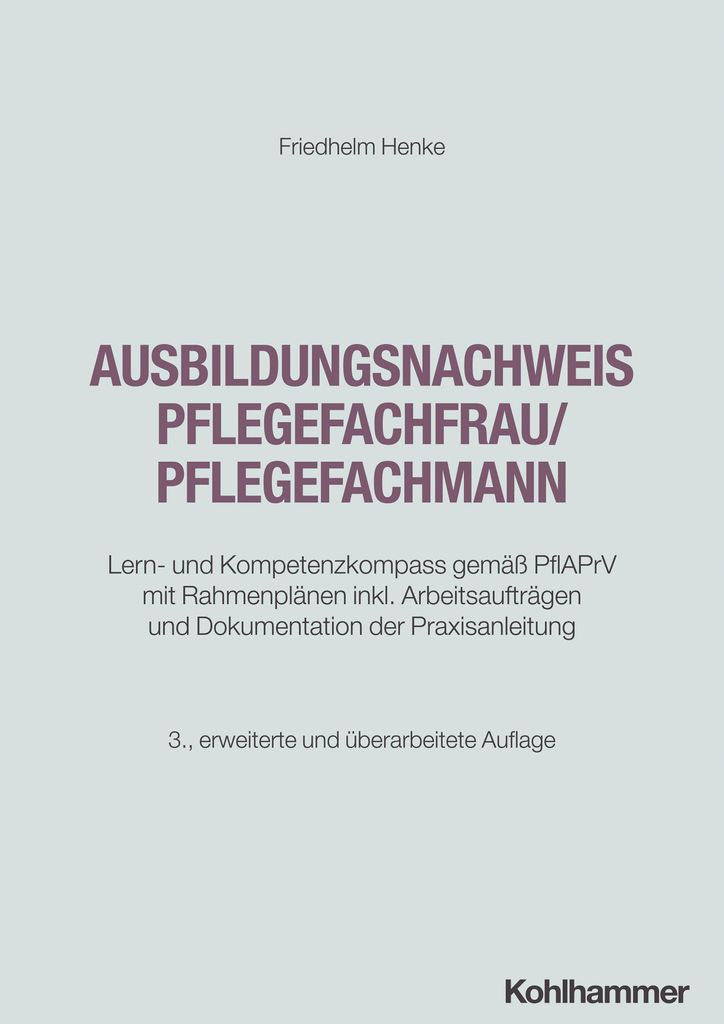 Ausbildungsnachweis Pflegefachfrau/Pflegefachmann Produktbild 