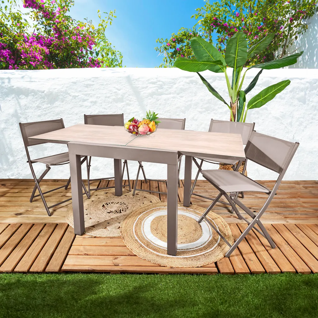 Table à Manger Extensible Ornela 160cm en Bois et Métal Industriel