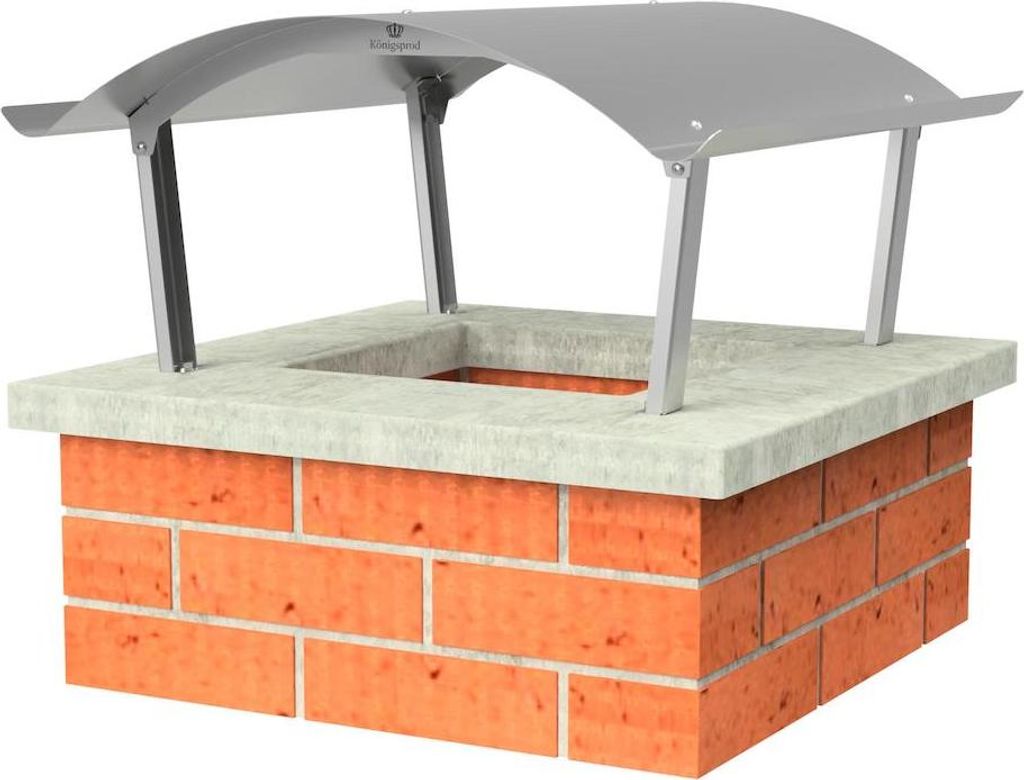 Edelstahl Schornsteinabdeckung Regenhaube Kaminhaube Kaminabdeckung ALLE GRÖßEN KÖNIGSPROD Napoleon, 670 x 700 mm (Standard)