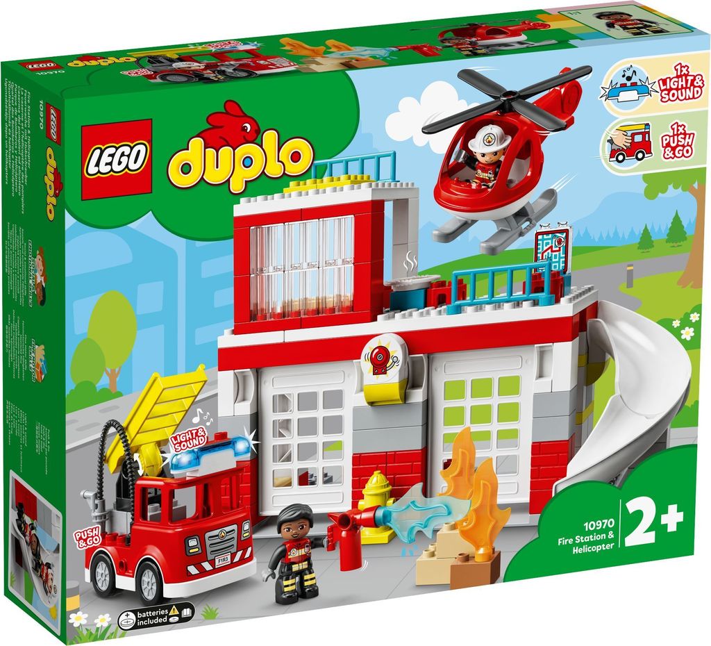 LEGO 10970 LEGO Duplo 10970 Feuerwehrwache mit Hubschrauber Productafbeelding 