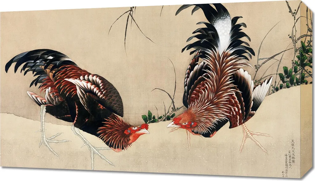 Tableau Japonais Hokusai 70x40 cm - Impression Toile Vintage Qualité HD