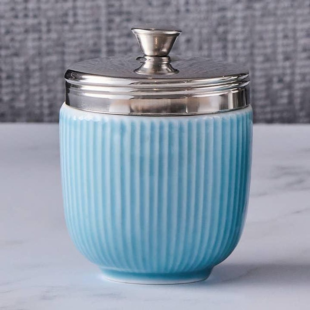 BIA Geriffelde eierhouder, celadonblauw Productafbeelding 
