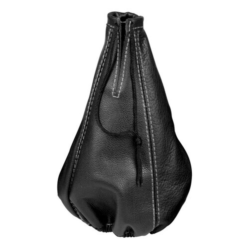 Schwarze Schalthebelmanschette - Grau