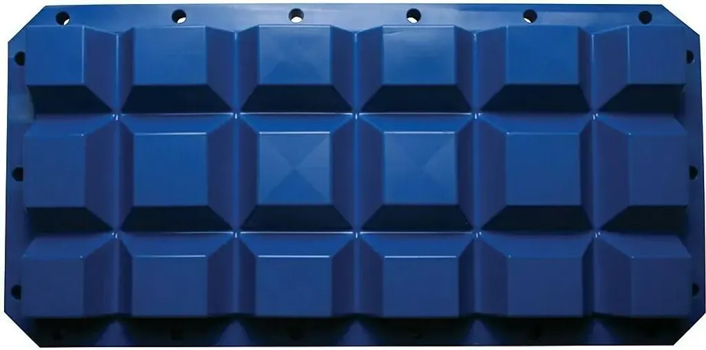 Coussin ergonomique bleu foncé 60 cm épaisseur 8 cm en mousse mémoire