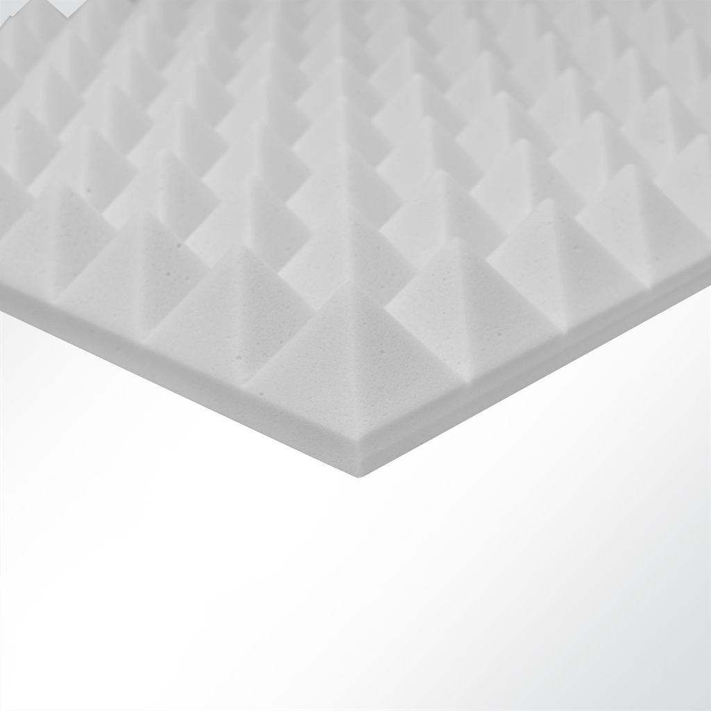 Basotect Pyramidenschaum Noppenschaum hellgrau 1000x500x100mm Schallabsorber Schallschutz Schalldämmung für Wand und Decke