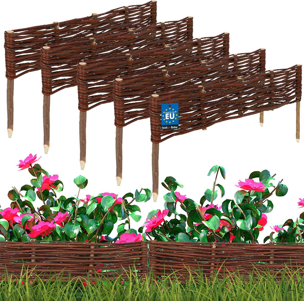 KOTARBAU® 5 pezzi Staccionata in Legno per Giardino Immagine del prodotto 