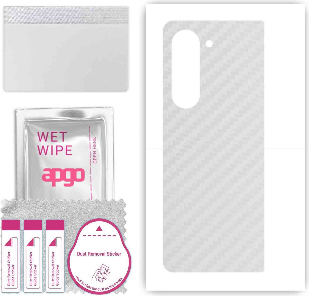 apgo Rückseite Schutzfolie, Skin, kompatibel mit Samsung W24, Hinten Displayschutzfolie aus Vinylfolie, kratzfest, einfache Montage - Transparente...