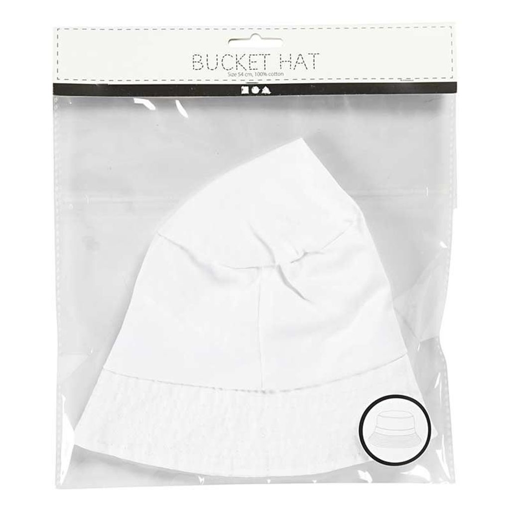 Creativ Company 995791, Uni, Weiß, Eimer-Hut, 5,4 cm, 1 Produktbild 