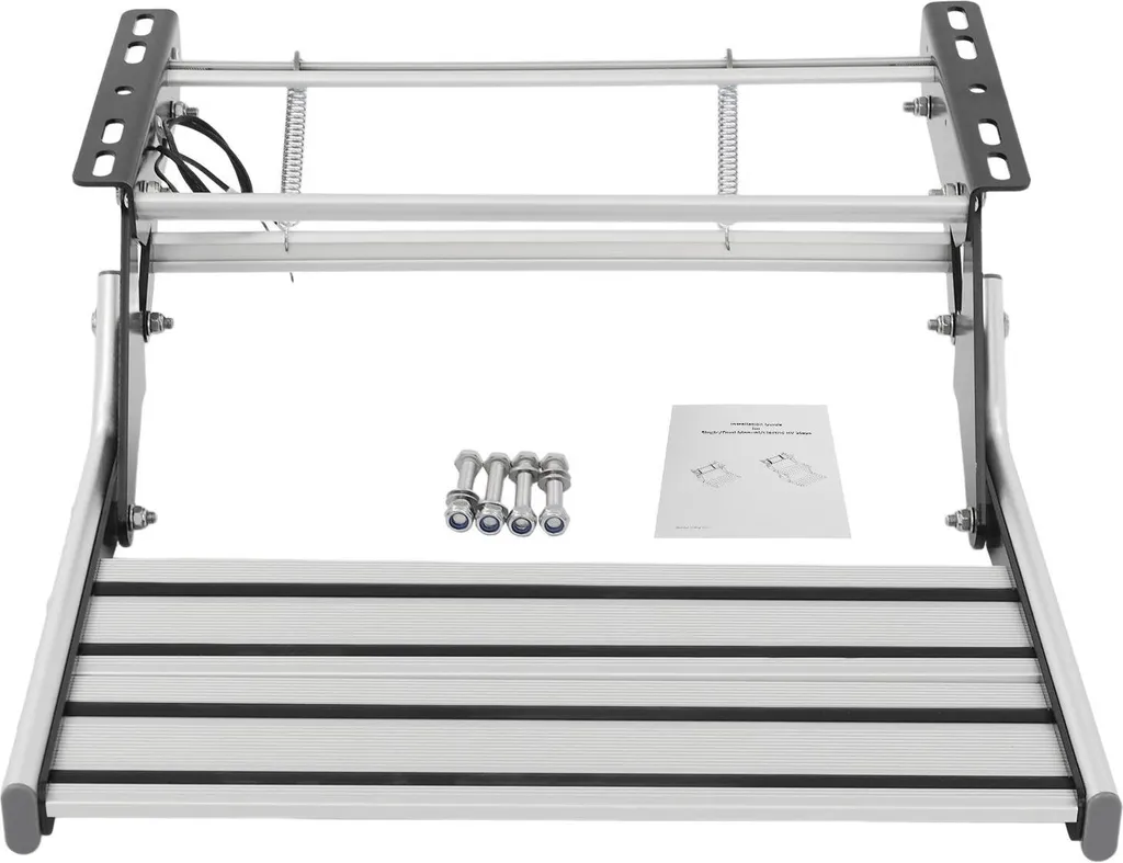 Marchepied antidérapant en alu avec éclairage LED 12V pour accès bateau