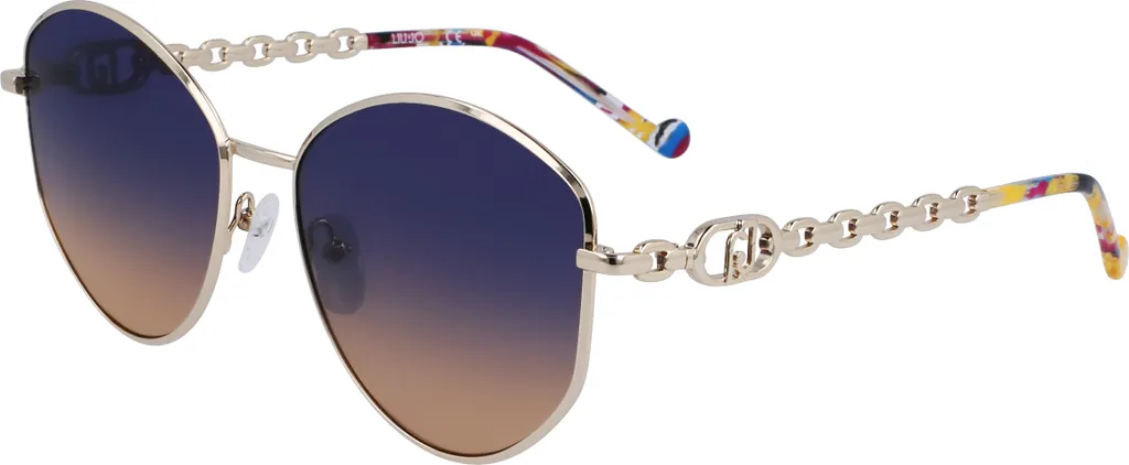 Lunettes de soleil Liu Jo LJ156S anti-éblouissement dorées confort femme