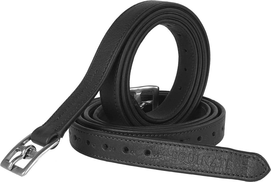 Equinate Steigbügelriemen Competition Schwarz 140 cm