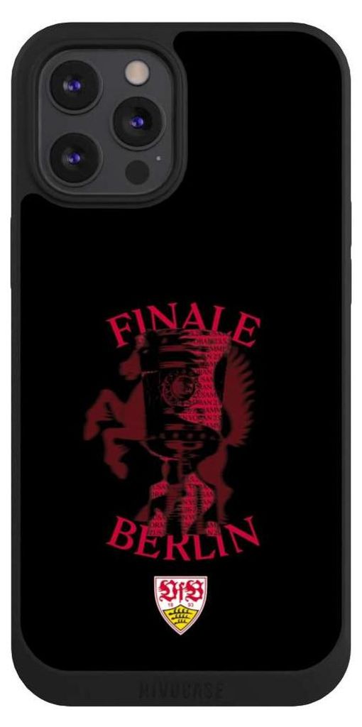 NIVOCASE Handyhülle für Apple iPhone 12 Pro Max Hülle NIVOpure Case Schwarz Offizielles Lizenzprodukt VfB Stuttgart DFB Pokalfinale 2026
