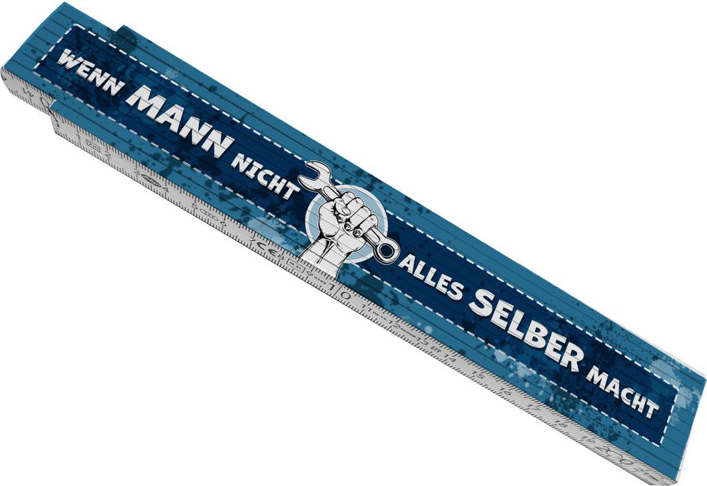 Wenn Mann nicht alles selber macht Meterstab aus Holz