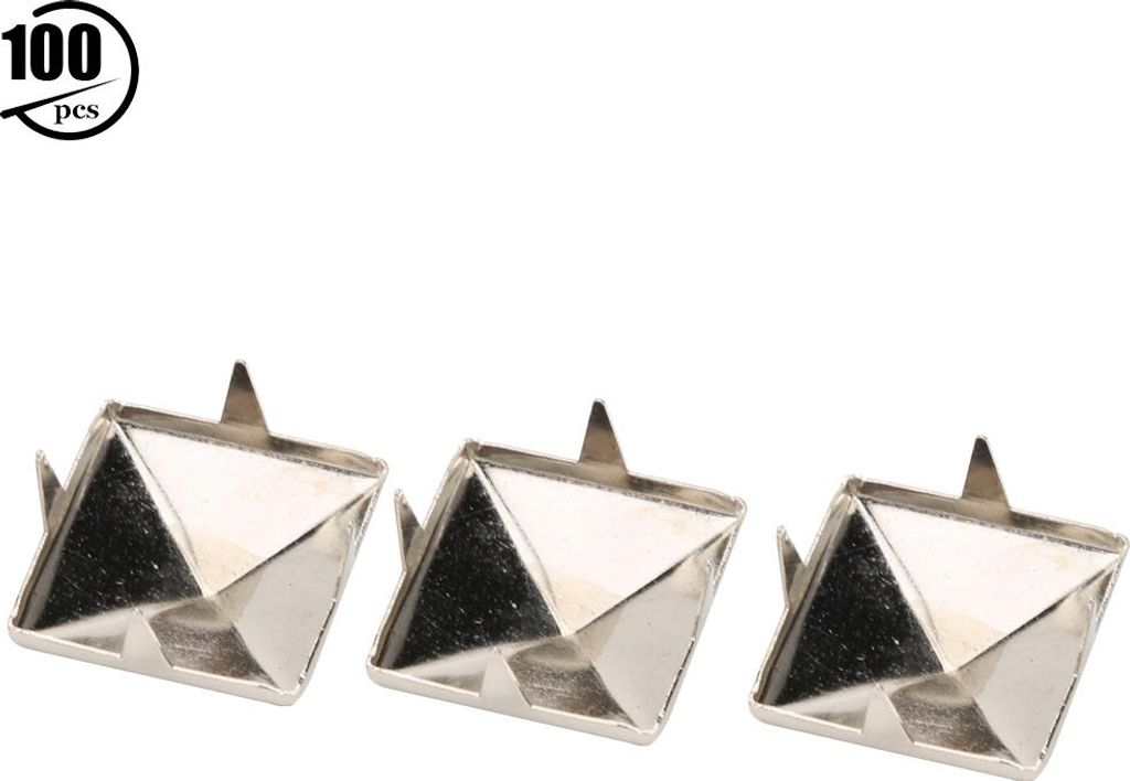100pcs quadrato piramide punk rivetti 4 artigli borchie in Immagine del prodotto 