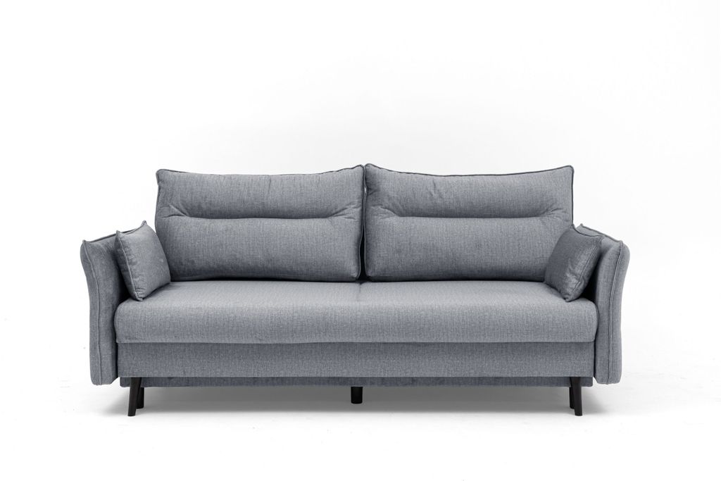 NEXT COLLECTION Schlafsofa Ismena mit Bettkasten Velour Stoff 3-Sitzer Liegefläche 147x190 cm