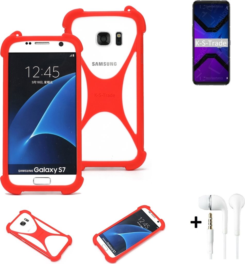 Handy-hülle + Kopfhörer kompatibel mit Lenovo Legion Phone Duel 2 Schutz-hülle Bumper Silikon Schutz Hülle Cover Case Silikoncase Silikonbumper