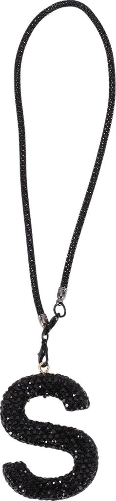 1 Stück Metall/Strass Buchstabe S Mit Diamanten Auto Rückspiegel Anhänger Accessoires Auto Hängeornament Schwarz