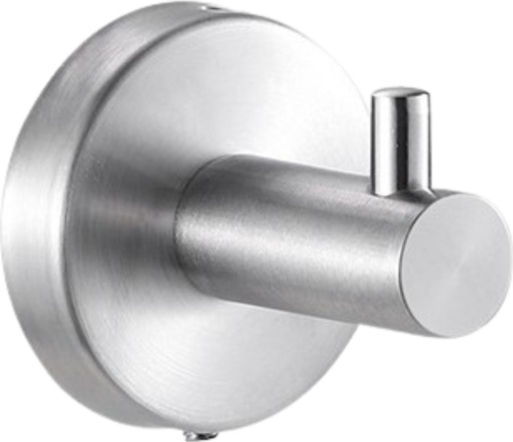 Delvant ROUND Einzelhaken, Handtuchhaken, Wandhaken Türhaken Badezimmerhaken, Starke Haken Silber