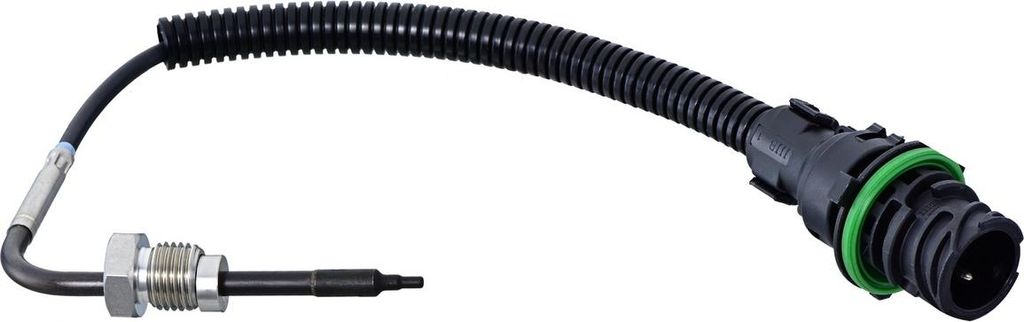 Sensor Abgastemperatur geschraubt 2-polig 180 mm Kabel HELLA für u.a. MB VARIO