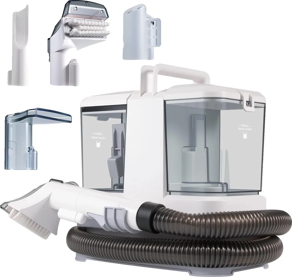 Nettoyeur de tissus et tapis portable 400W avec brosses multifonctions