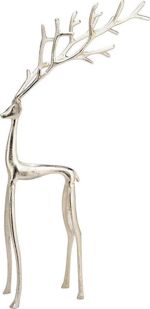 Hirsch aus Metall Silber 59 cm