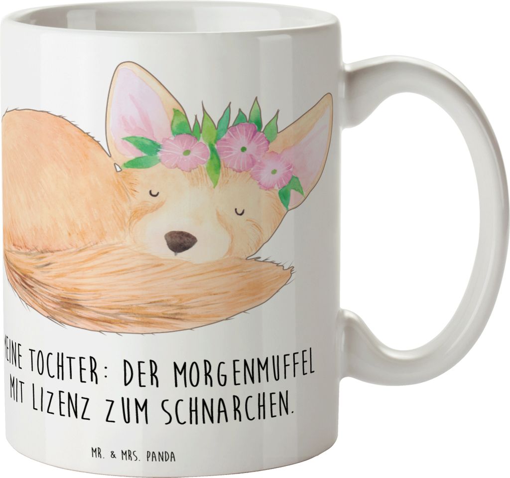 Mr. & Mrs. Panda Pott Tochter Morgenmuffel - Weiß - Geschenk, Becher, persönliche Erinnerungen, Kaffeetasse, Teepott, Geschenke, Teetasse, Tasse,...