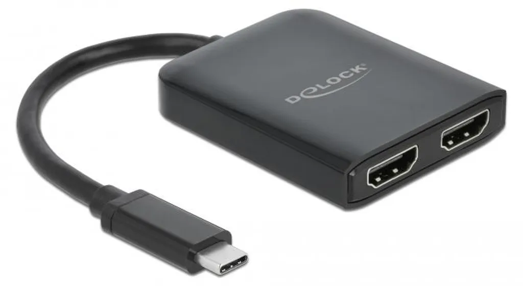 Adaptateur Vidéo 4K Actif USB-C vers HDMI DeLOCK 87755 - Noir - Câble 20cm