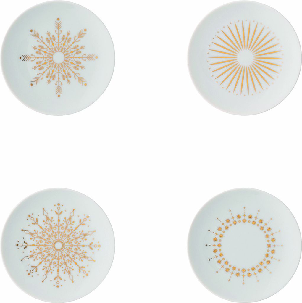 Rosenthal Set 4 Teller fl.10cm Festive C. Stars 11280-426379-28699