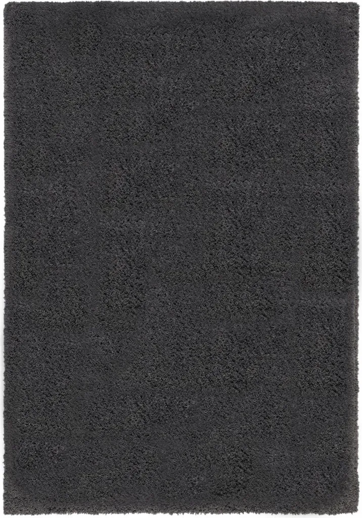 Tapis de Salon XXL 200x290 cm Teddy Charcoal - Tapis Cosy pour Grand Salon