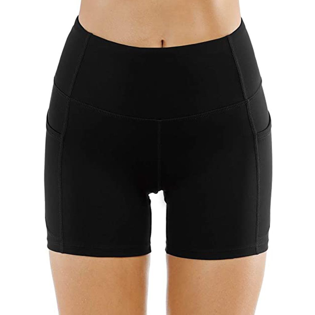 Damen Yoga Shorts Kurze Sporthose Fitness Shorts Cool Atmungsaktiv High Waist Kurze Hose Blickdicht Gym Shorts 