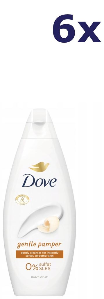 6x Dove Douchegel - 250ml gentle pamper