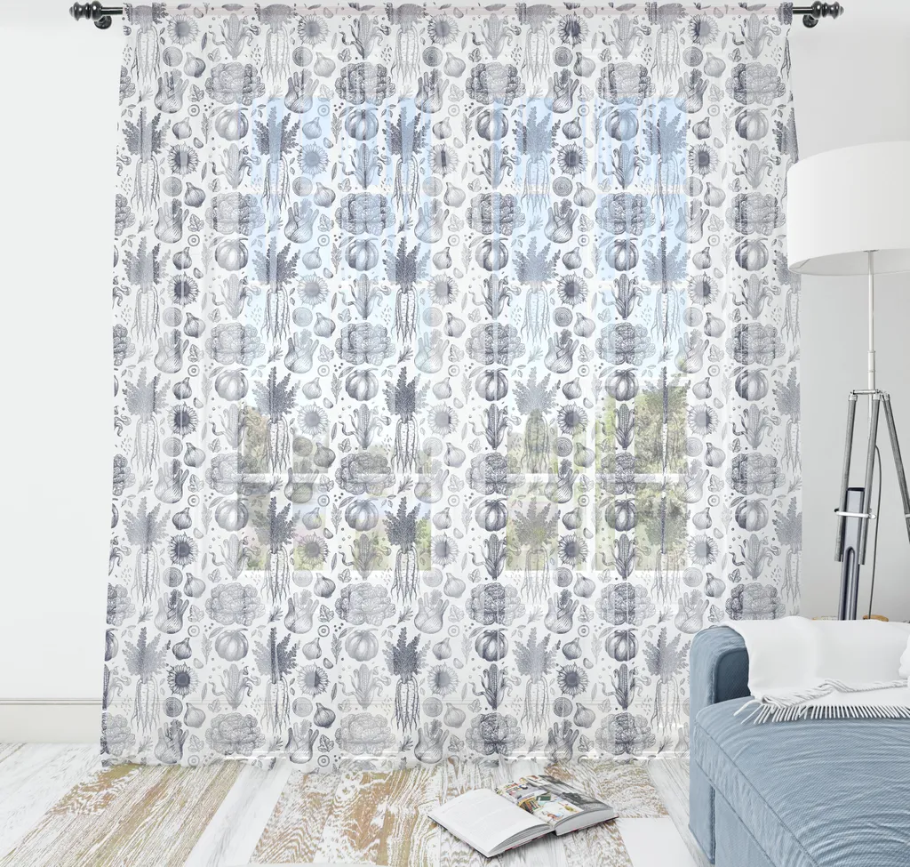 Arazzo Parete Vintage ABAKUHAUS 240x274 - Decorazione Blu Scuro e Grigio