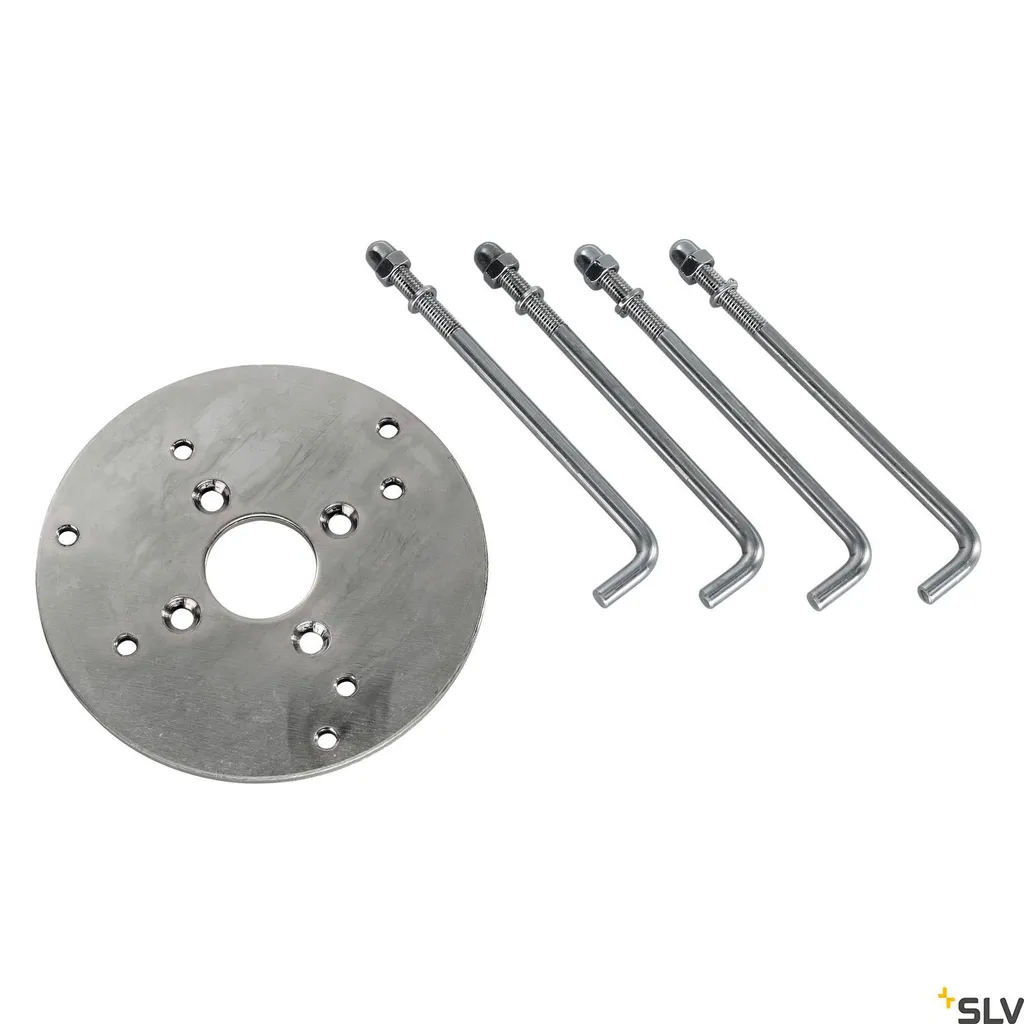 Support mural SLV 230061 en inox pour luminaires extérieurs robustes