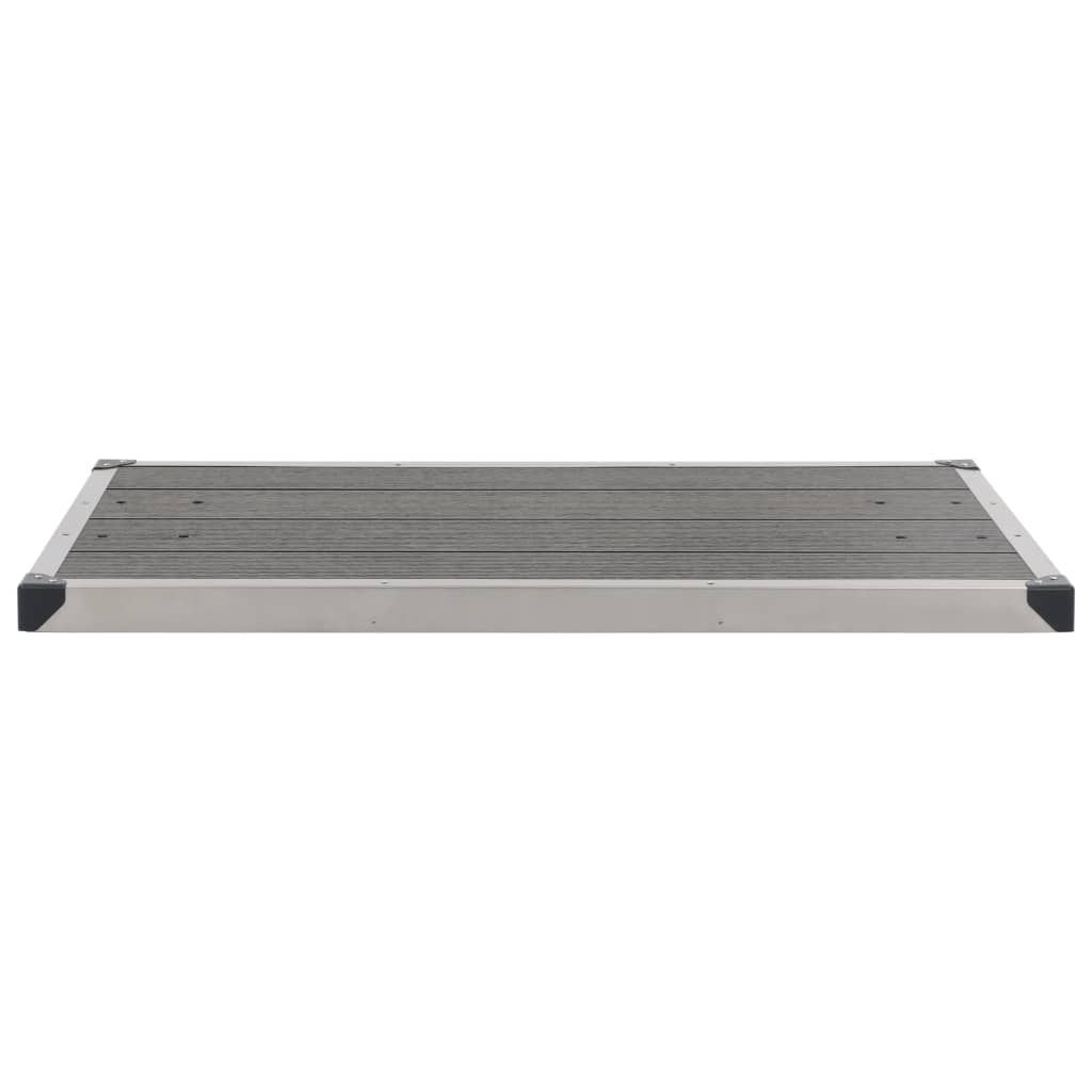 vidaXL Garten-Duschwanne WPC Edelstahl 110 x 62 cm Grau Produktbild 