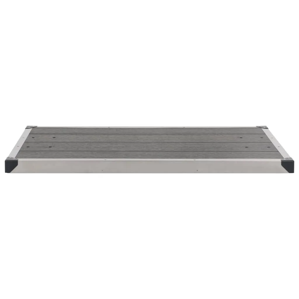 Receveur de Douche Extérieure en Composite et Inox Gris 110x62 cm