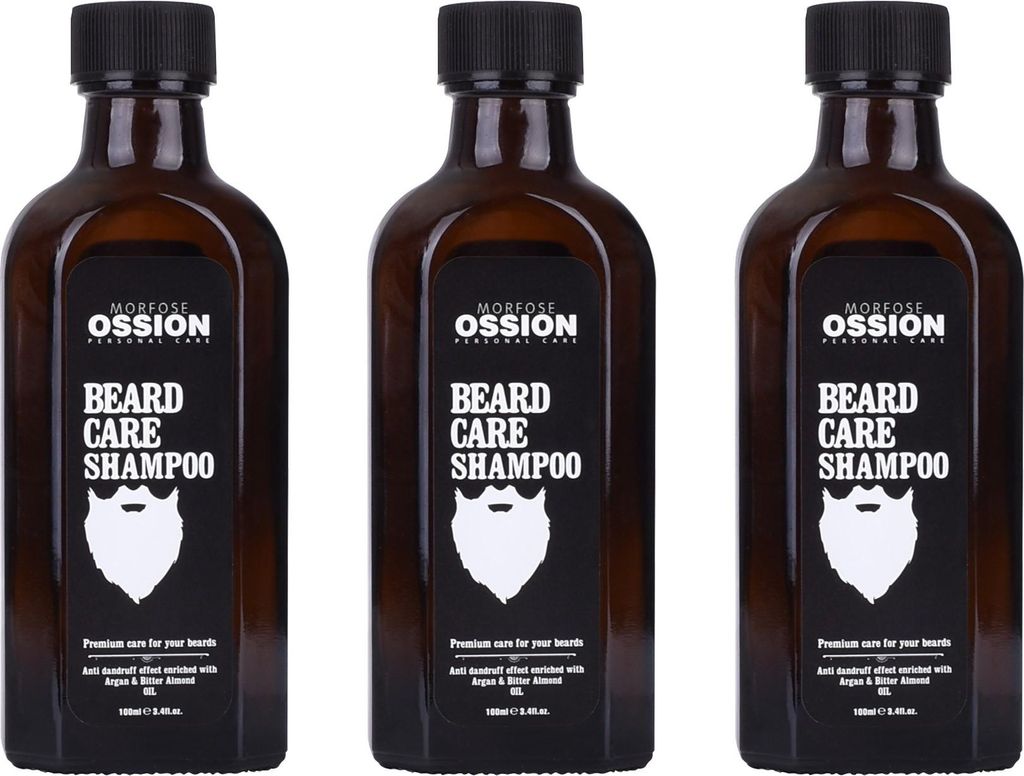 Ossion Beard Care Shampoo 3x100 ml Produktbild 